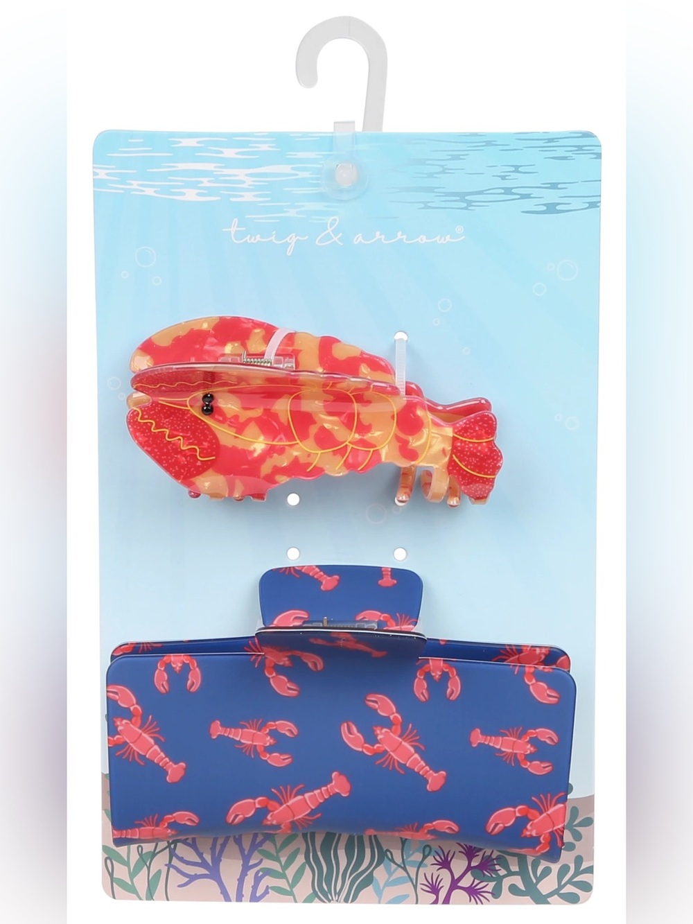 Twig and Arrow Large 2 pack Lobster Hair Clips- Set of Two